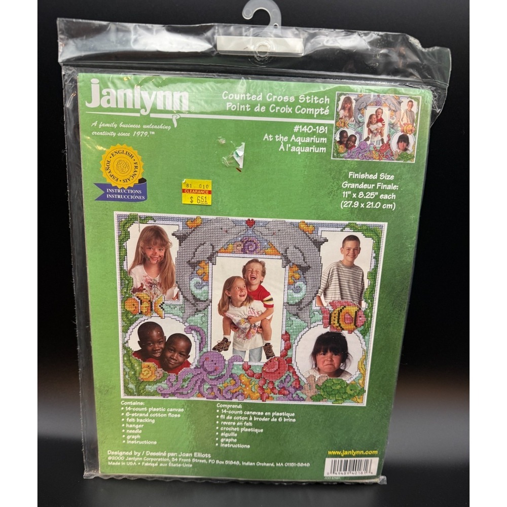 Janlynn At Aquarium #140-181 Complete SEALED- Counted Cross Stitch Kit